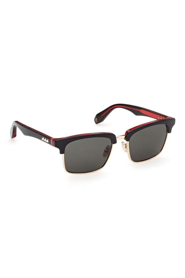 55mm Brownline Sunglasses, Alternate, color, BLACK PALE GOLD / SMOKE