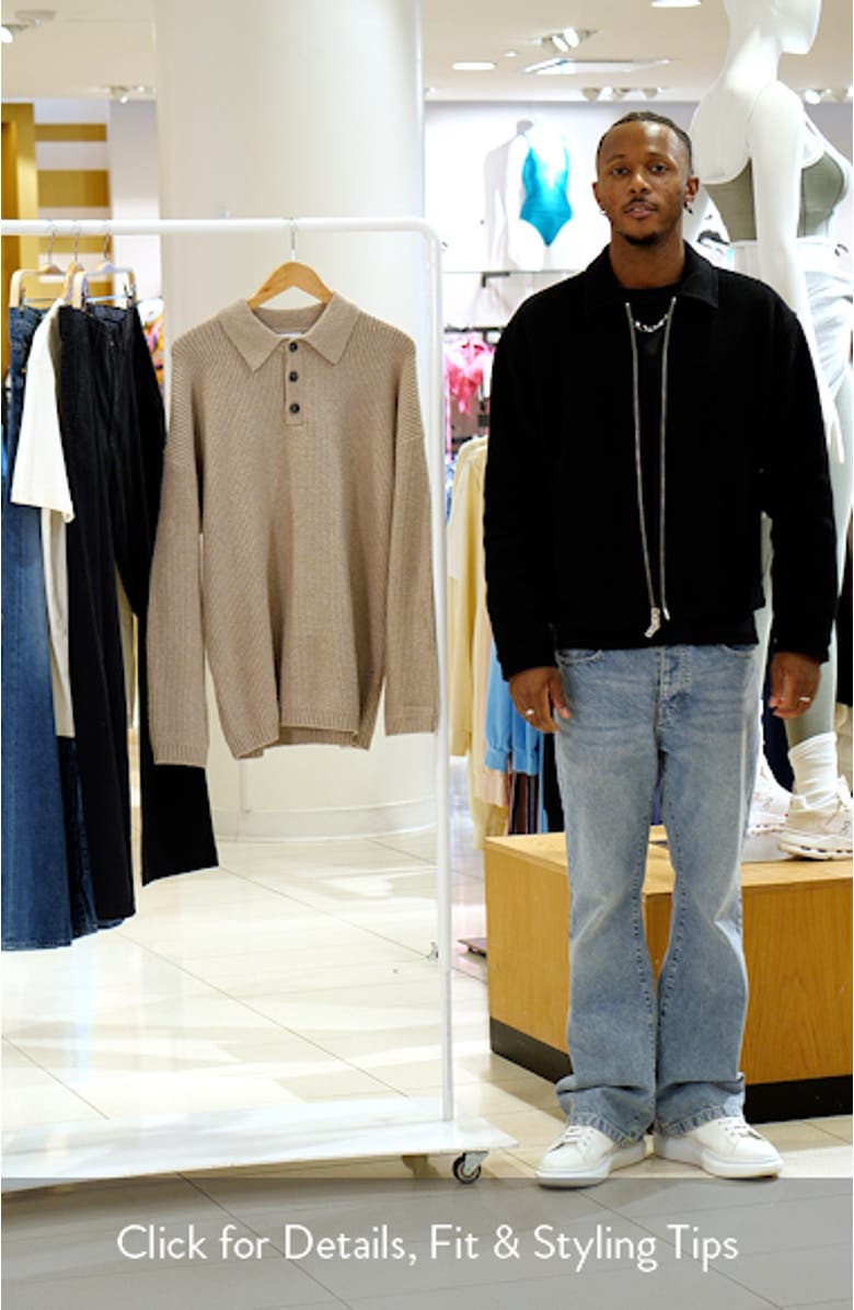 Compact Knit Polo Sweater, sales video thumbnail