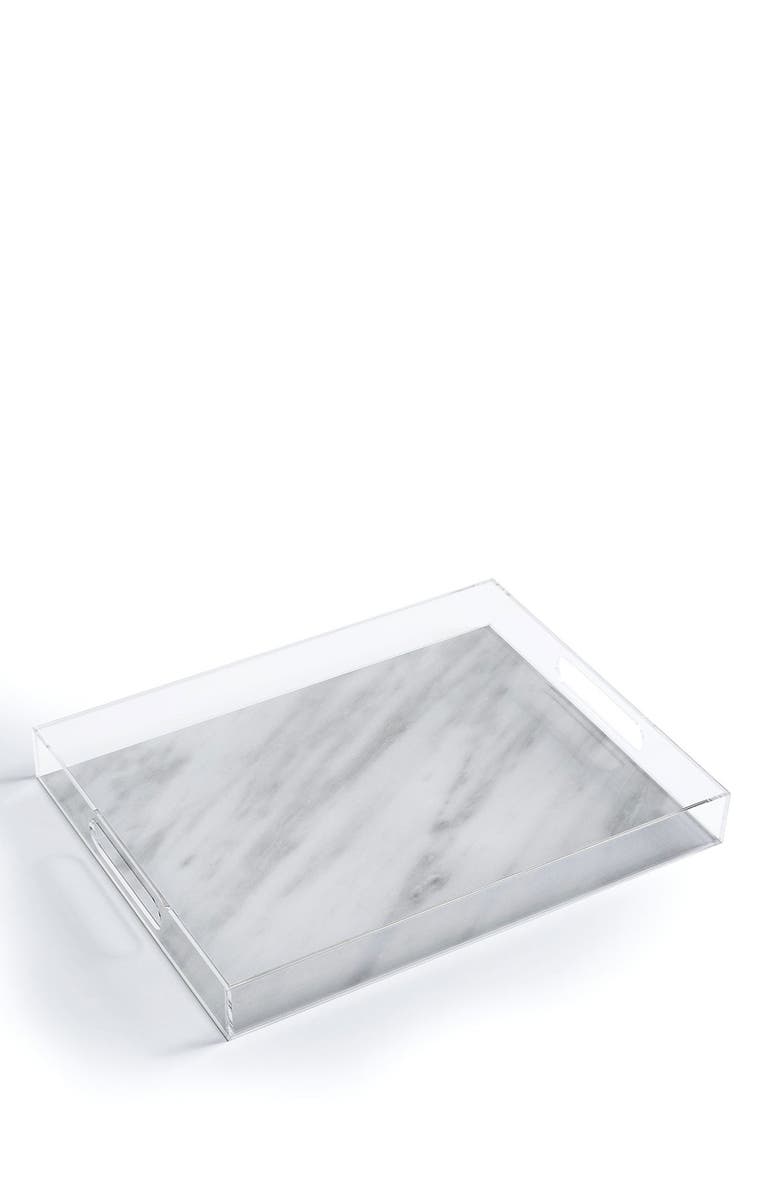Deny Designs Emanuela Carratoni Italian Marble Carrara Acrylic Tray, Main, color, Multi