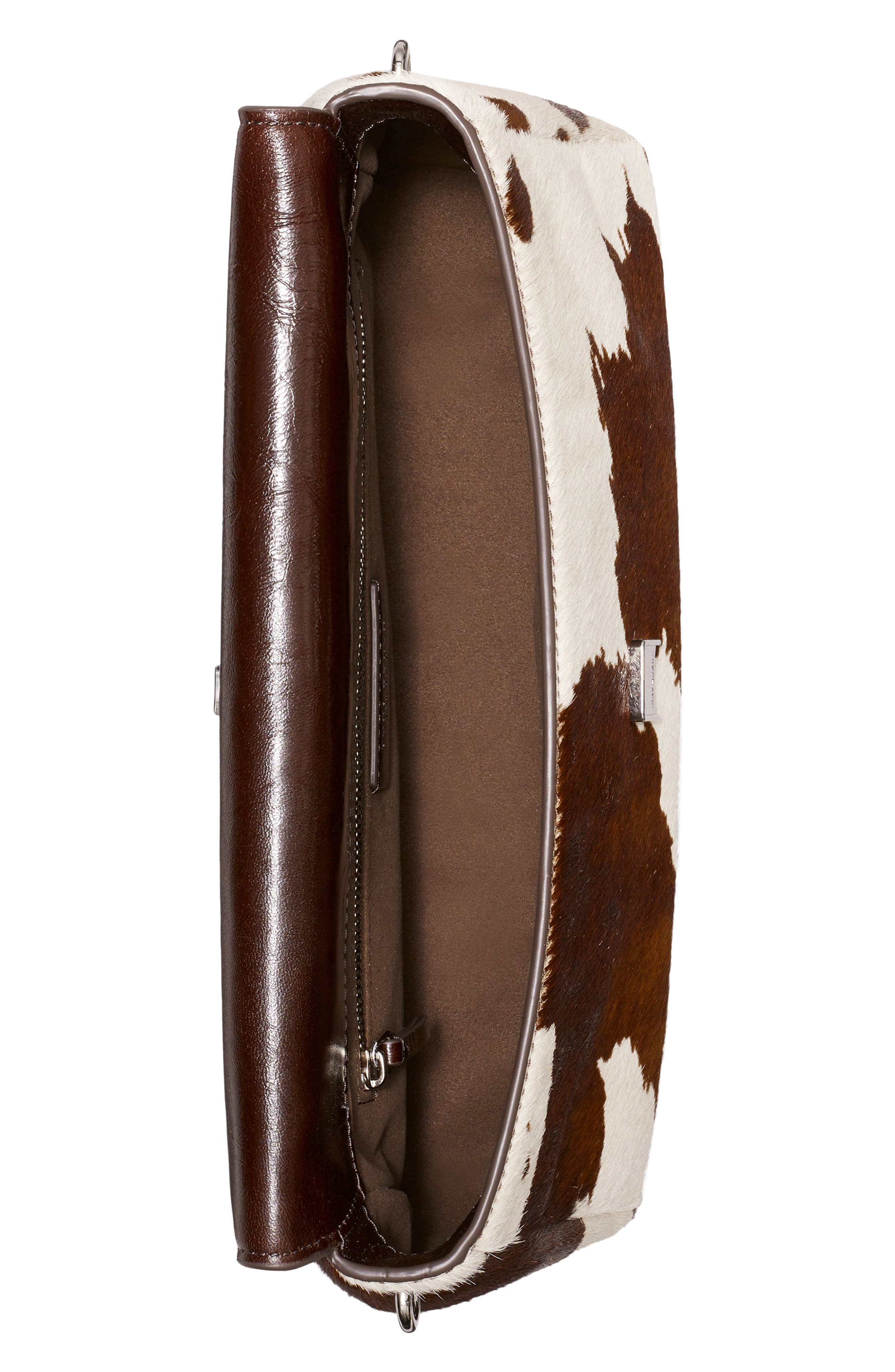 Charlie Genuine Calf Hair Shoulder Bag, Alternate, color, MOCHA BROWN / SHEA BUTTER