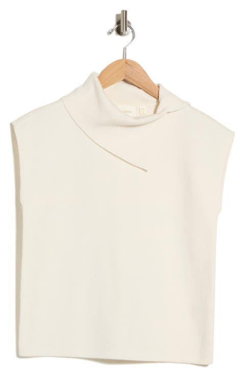 Envelope Neck Sleeveless Sweater