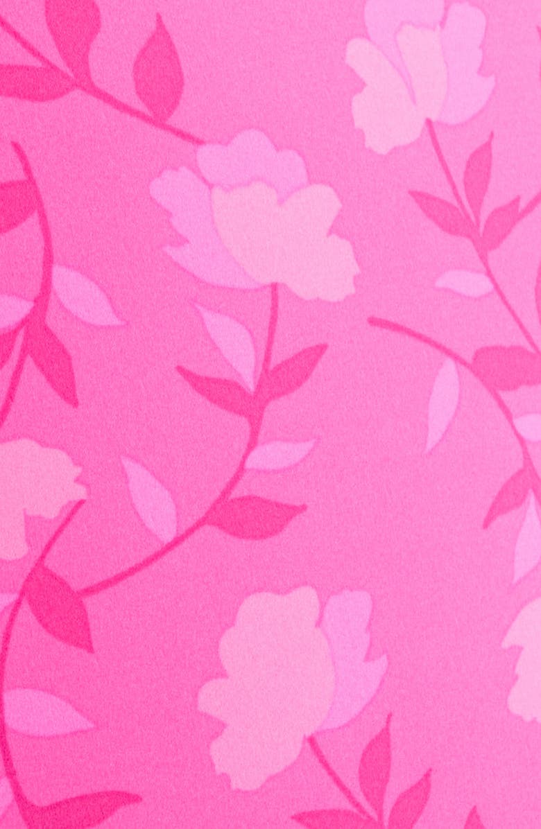 SUGARLIPS Clever Floral Mock Neck Wide Leg Jumpsuit, Alternate, color, Fuchsia-Multi