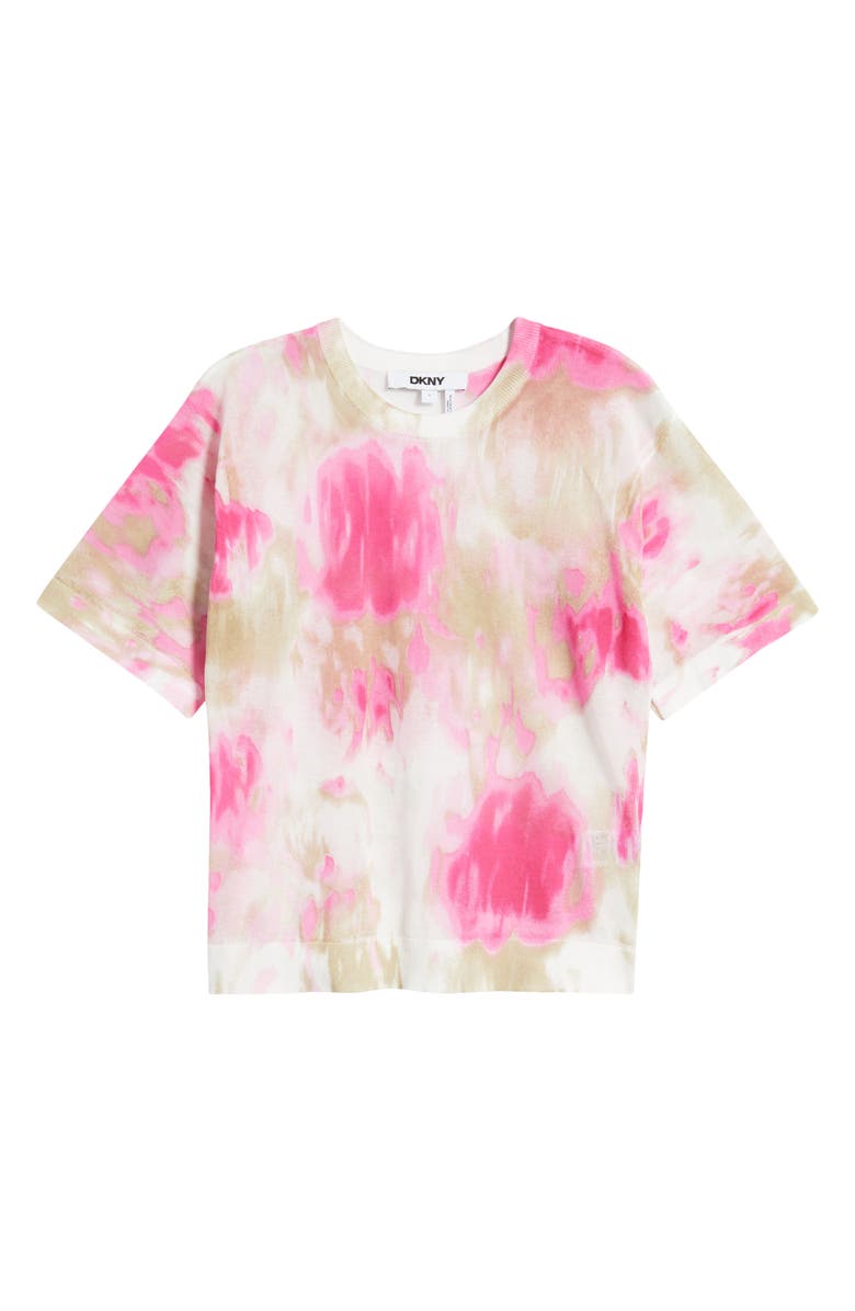 DKNY Tie Dye Cotton Blend T-Shirt, Alternate, color, May Wtrclr