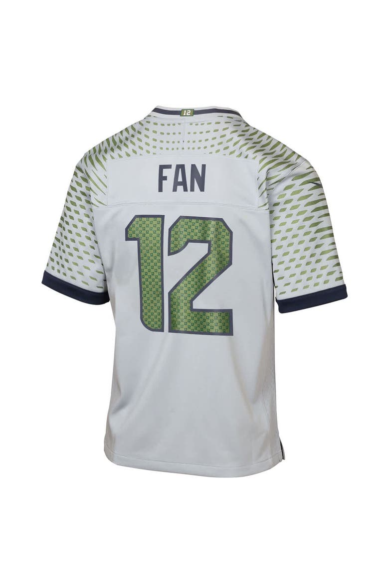 Youth Nike 12s Wolf Gray Seattle Seahawks 2025 Rivalries Collection Game Jersey, Alternate, color, Gray