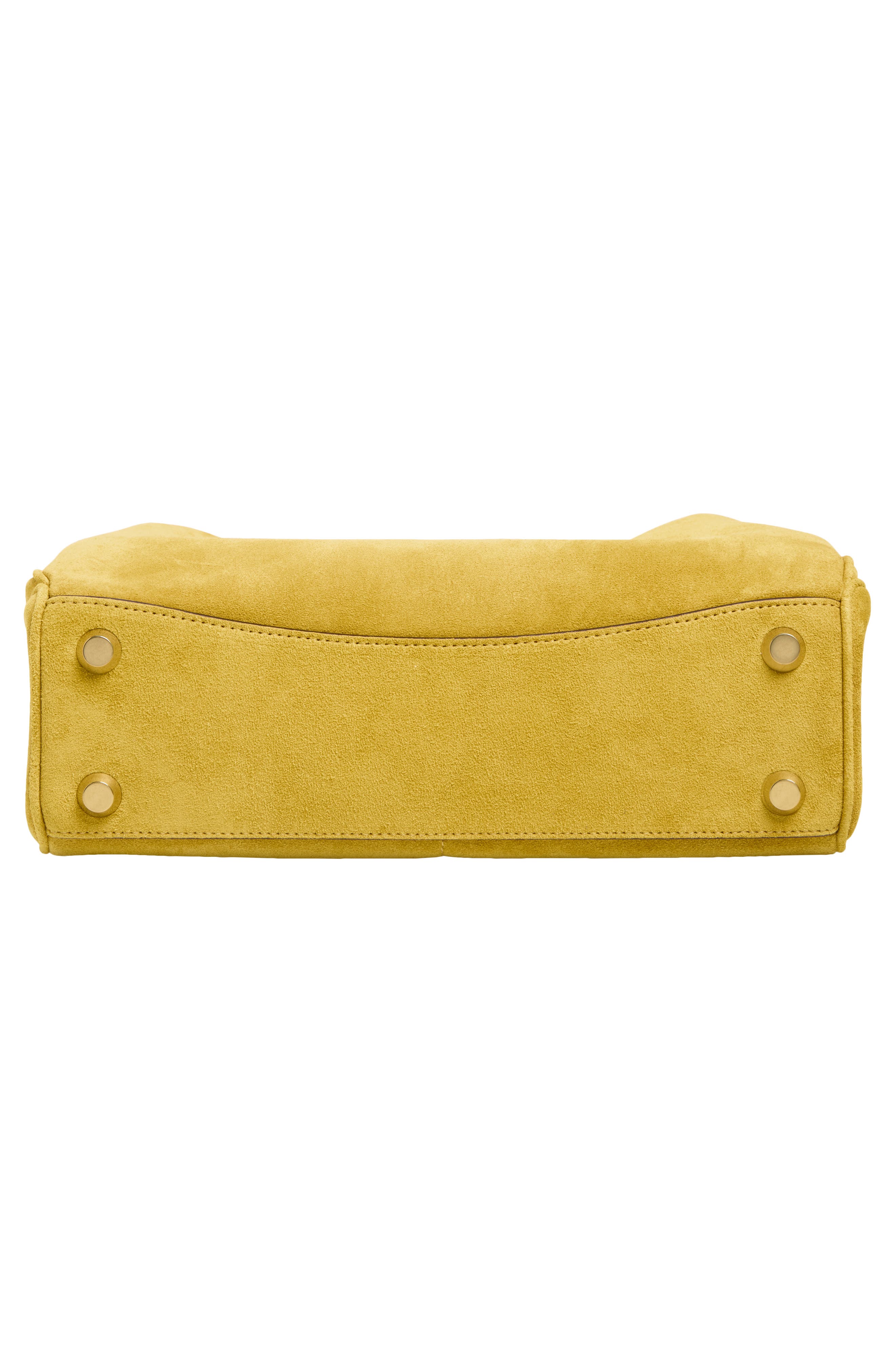 Balenciaga Rodeo Suede Top Handle Bag, Alternate, color, 7016 Curry