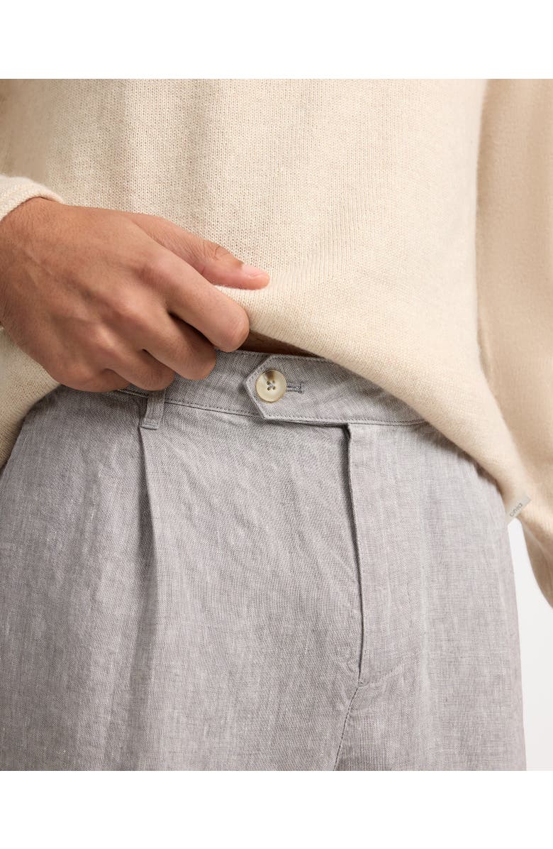 Onia Linen Tapered Pleated Trouser, Alternate, color,