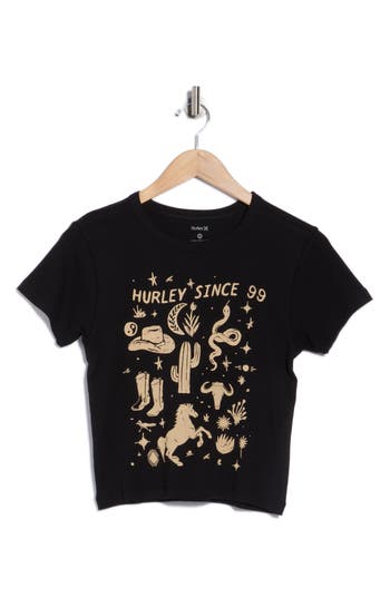 Hurley Country Road Baby Tee In Black