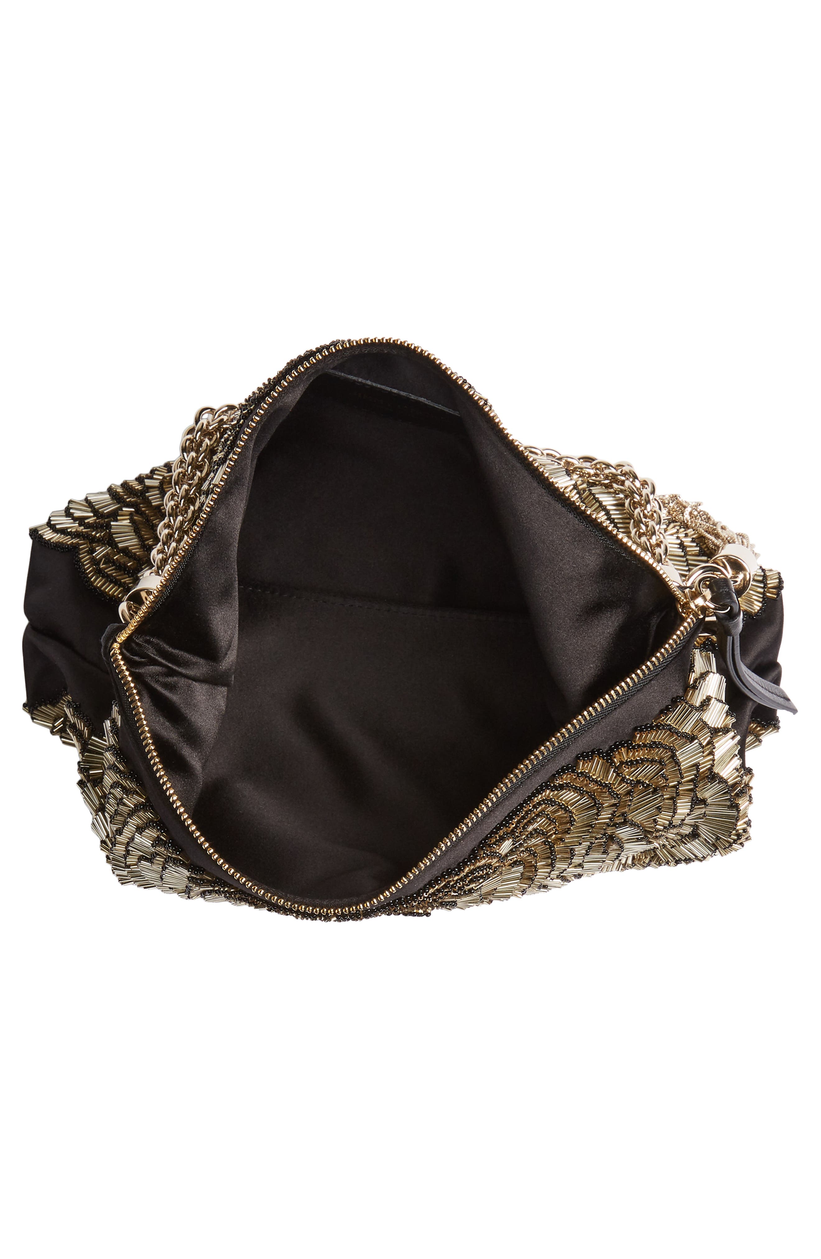 Jimmy Choo Callie Beaded Rose Clutch, Alternate, color, 