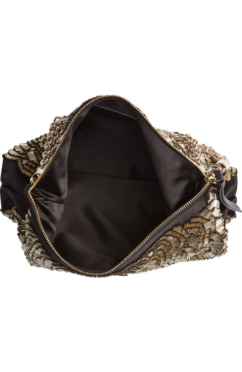 Jimmy Choo Callie Beaded Rose Clutch, Alternate, color,