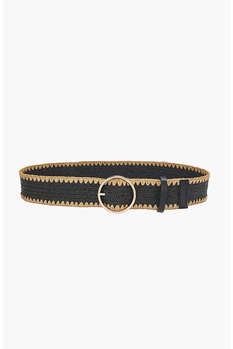 Contrast Waist Belt, Main, color, Beige & Black