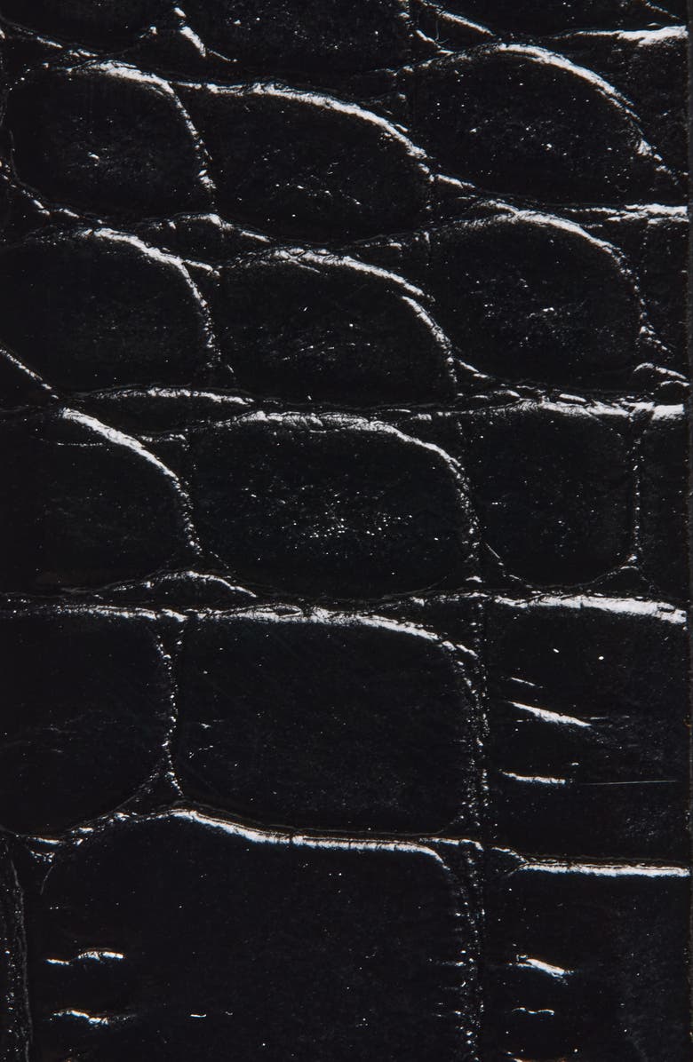 TOM FORD T Loop Croc Embossed Patent Leather Belt, Alternate, color, Black