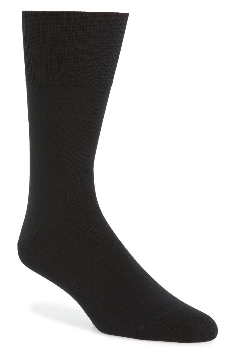 Airport Wool Blend Socks, Main, color, BLACK