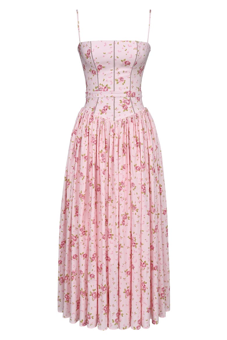 Ysabella Floral Maxi Sundress, Alternate, color, PINK VINTAGE