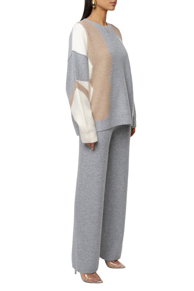 Emelie Knit Pant Set, Alternate, color, Gray