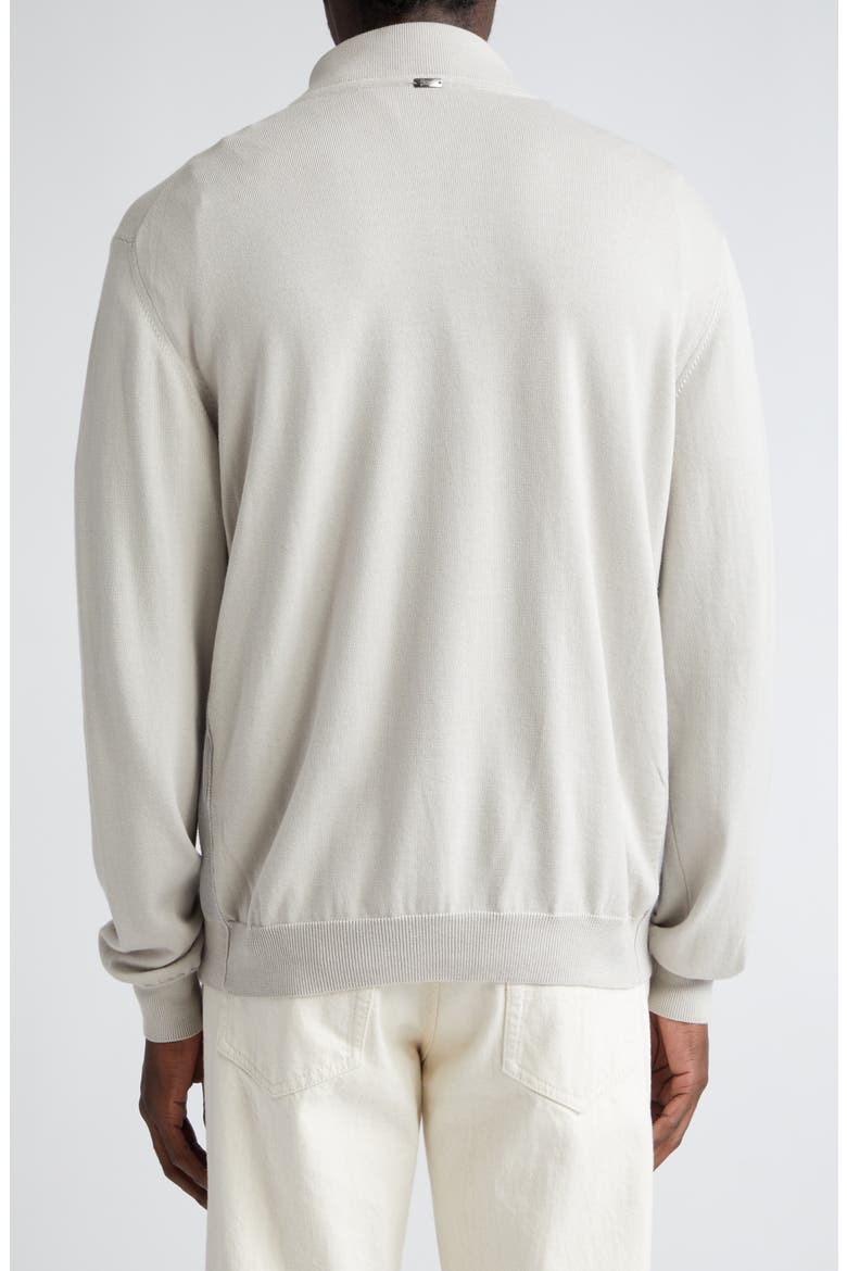 Cotton Knit Zip Cardigan, Alternate, color, 1315 STONE