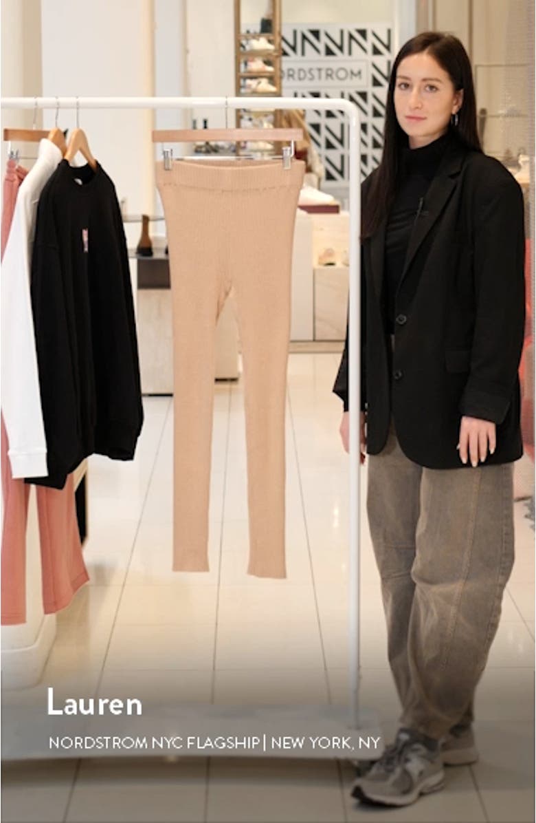 Cottonsilk<sup>™</sup> Organic Cotton Blend Rib Leggings, sales video thumbnail