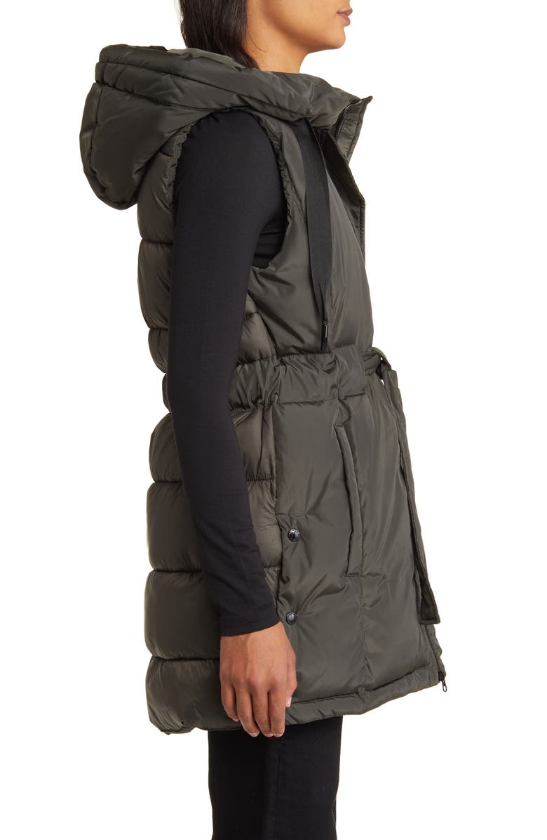 Sam Edelman Belted Hooded Puffer Vest, Alternate, color, 
