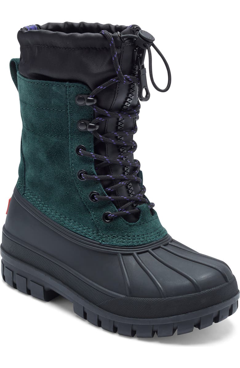 Hunter Skylar Waterproof Boot, Main, color, Dark Green