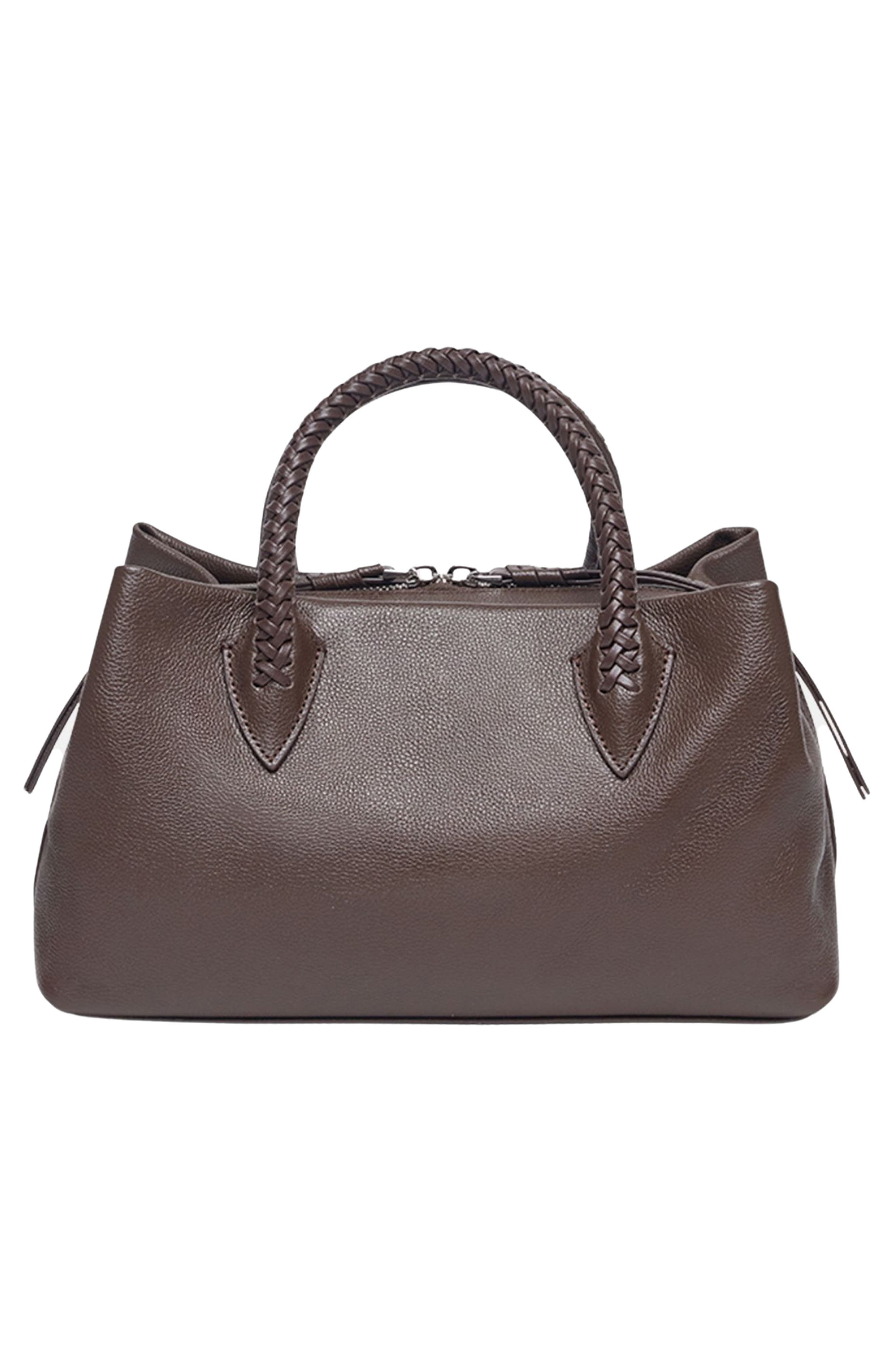 Oryany Roy Leather Satchel, Alternate, color, Espresso