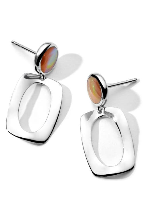 IPPOLITA IPPOLITA POLISHED ROCK CANDY SMALL DOT & FRAME STERLING SILVER DROP EARRINGS 