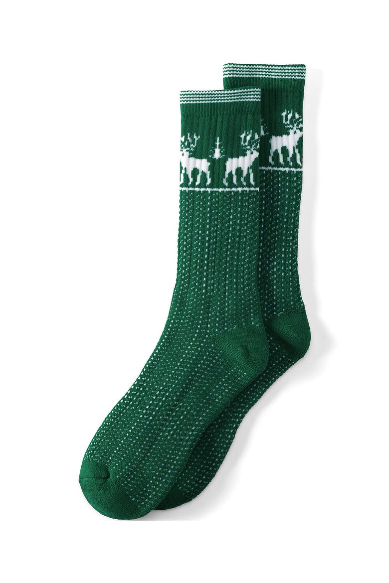 Thermaskin Heat Winter Boot Socks, Main, color, Light Emerald Fairisle