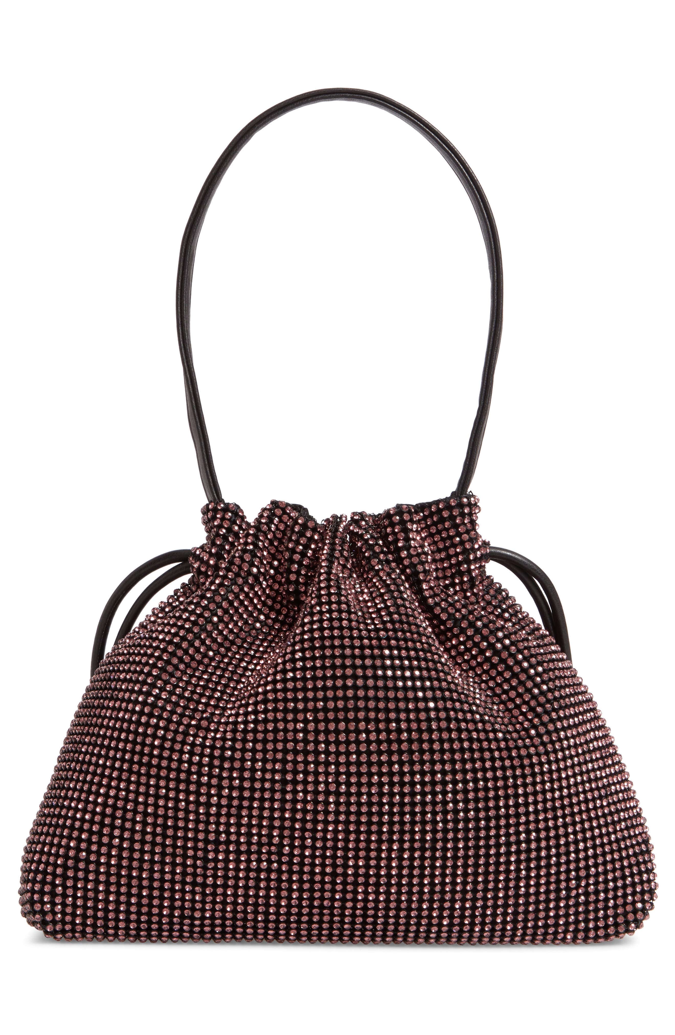 Topshop Dina Diamante Drawstring Bag, Alternate, color, 