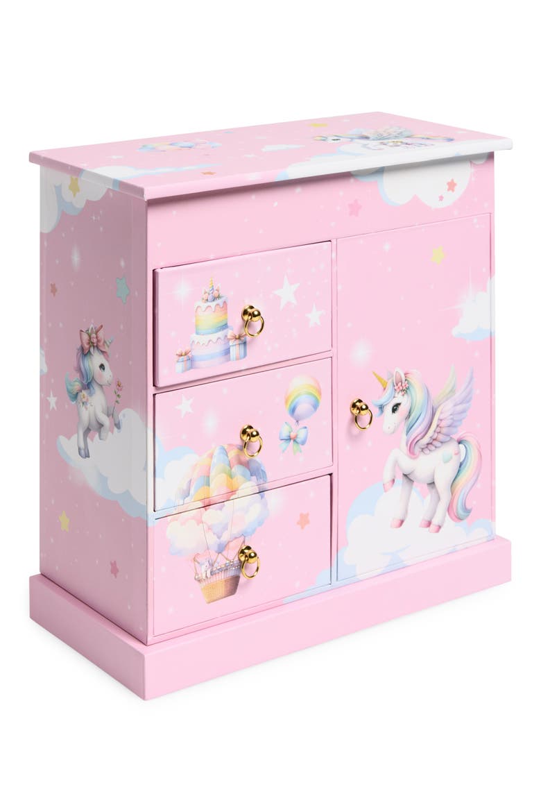 Kids' Unicorn Jewelry Box, Main, color, PINK