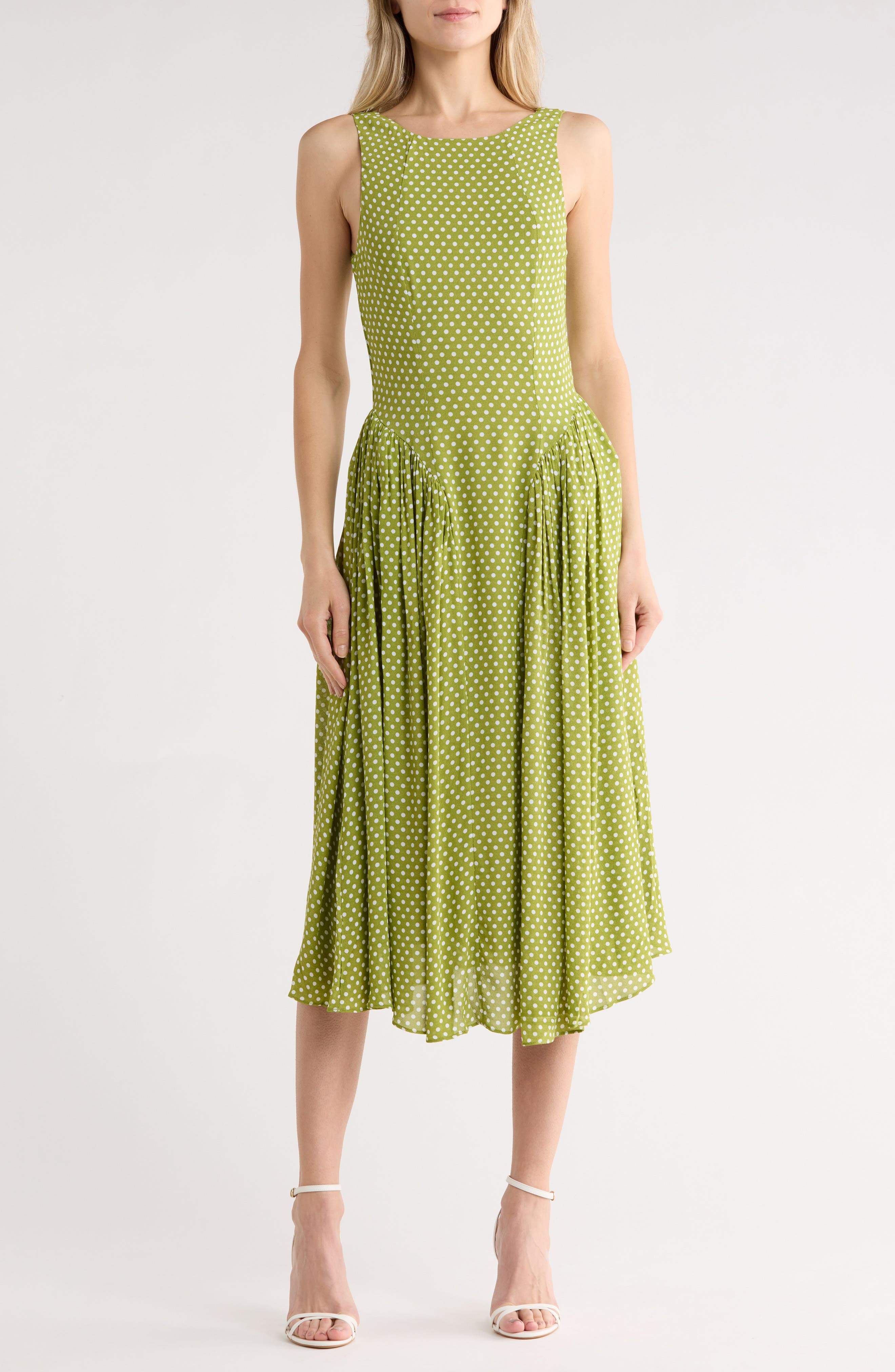 EDIT by JASON WU Polka Dot Sleeveless Maxi Dress