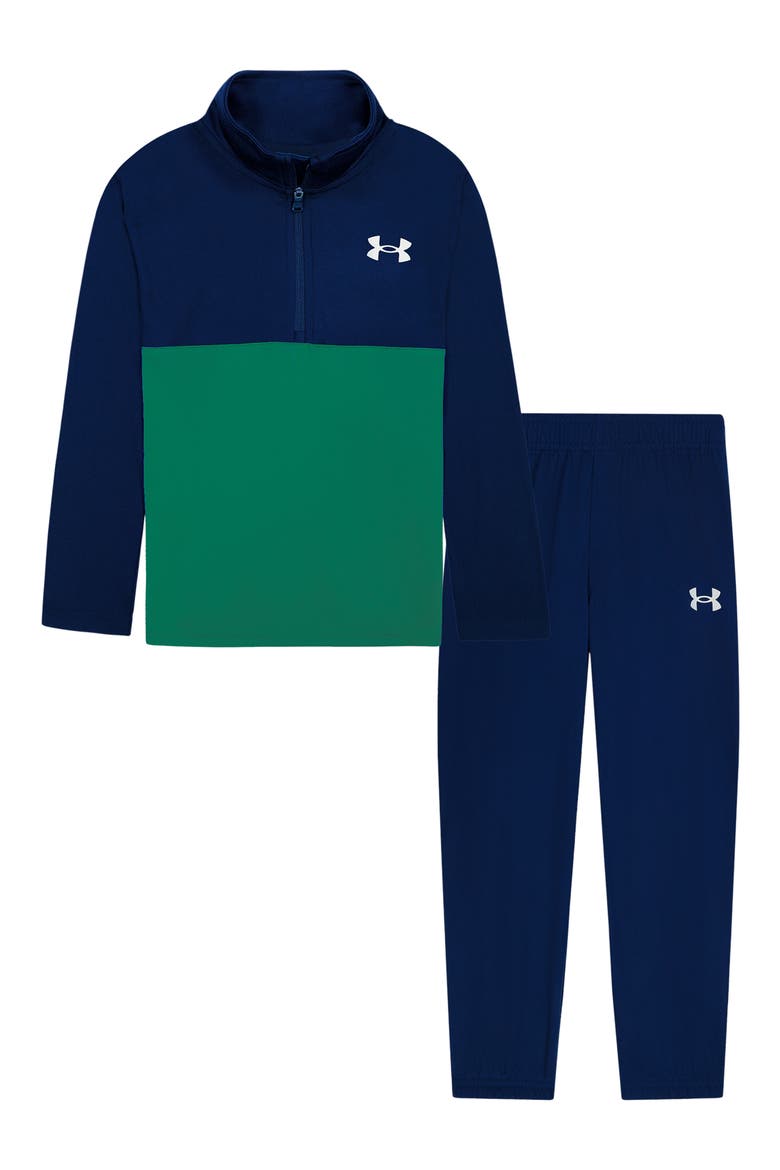 Kids' UA Tech Quarter Zip Pullover and Pants Set, Main, color, BLACKOUT NAVY