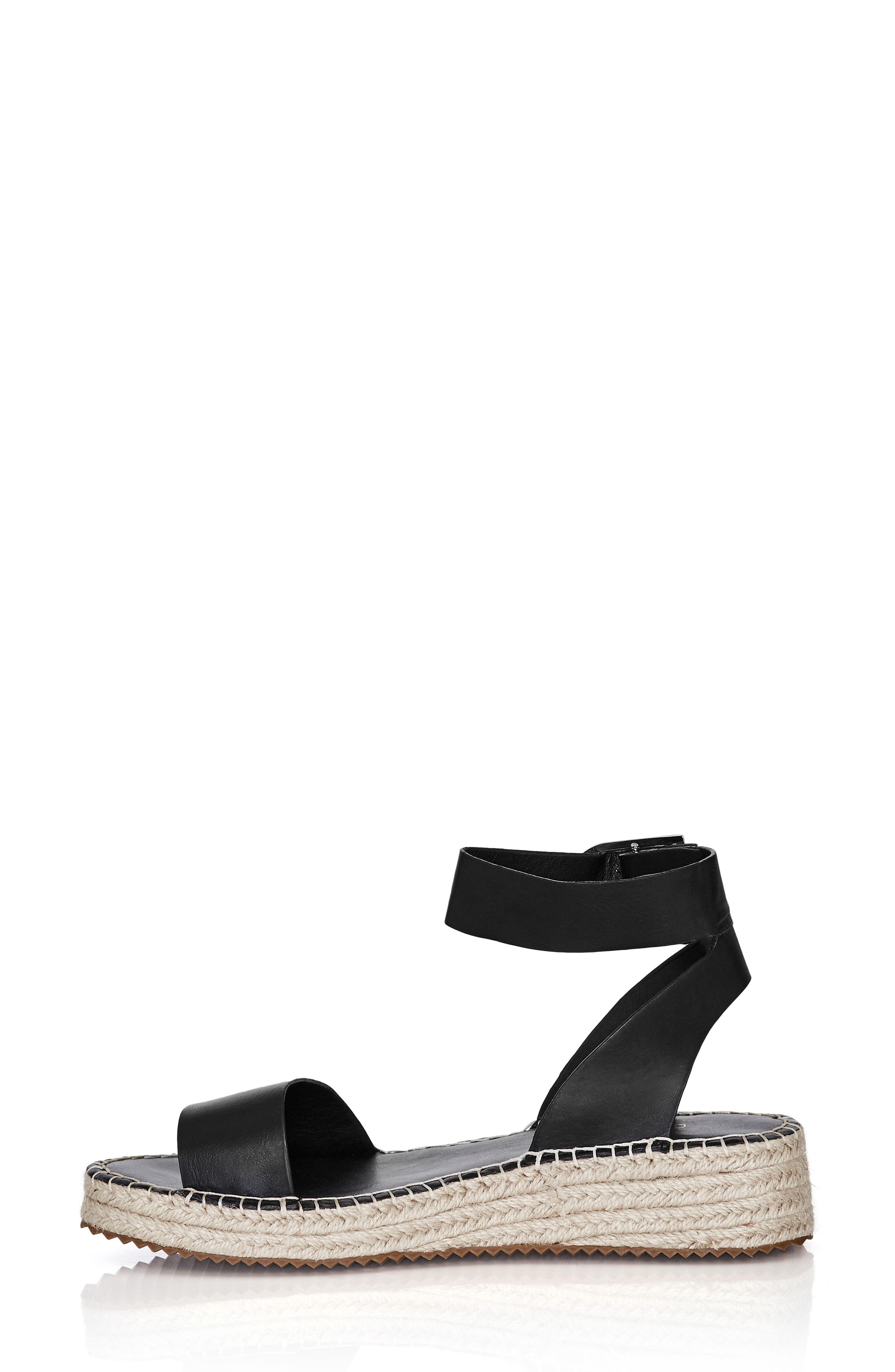 City Chic Melody Platform Espadrille Sandal, Alternate, color, Black