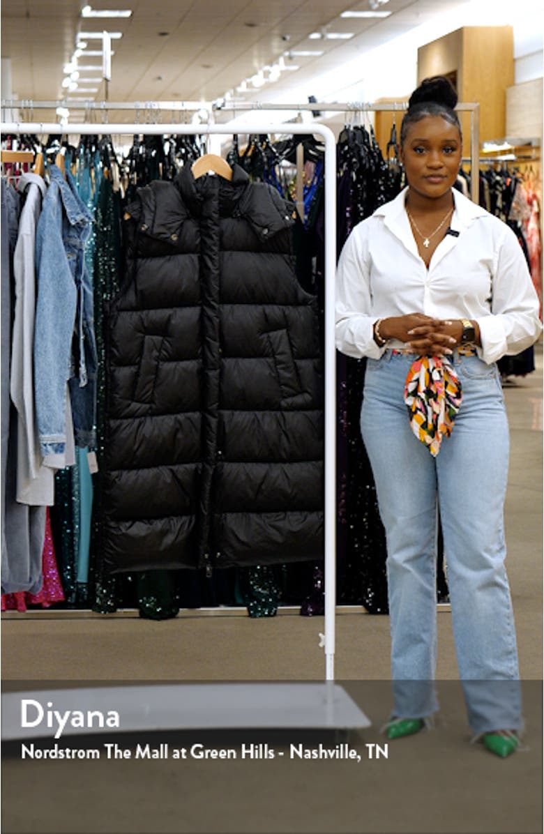 Quilted Puffer Vest with Detachable Hood, sales video thumbnail