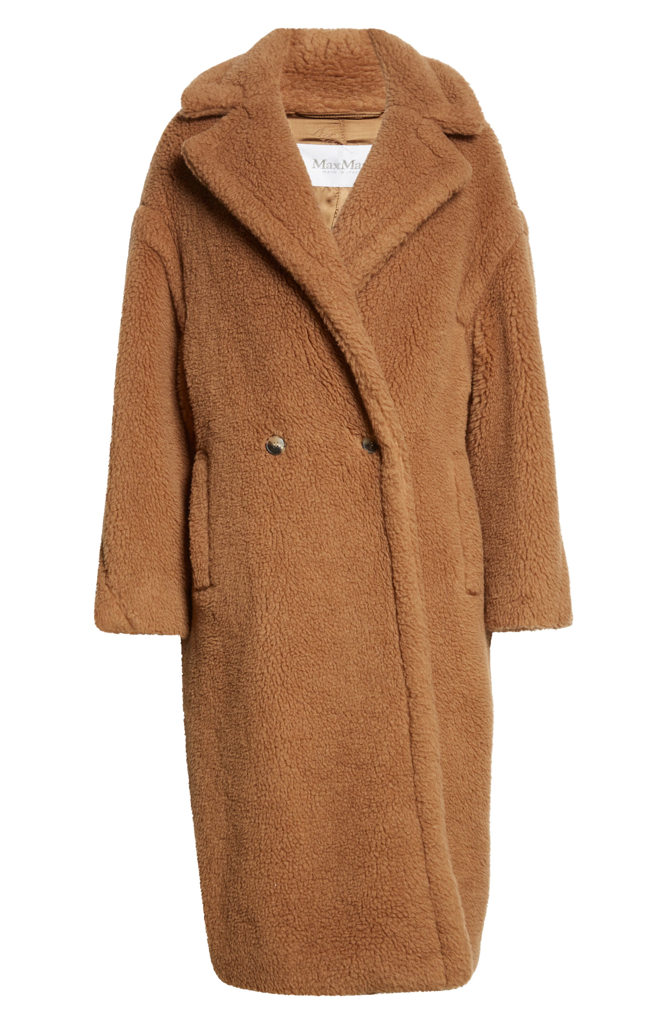 max mara teddy coat tobacco bear icon wool Camel size M International in Wool while the tailored collar and unique golden button bring a touch of elegance thats emblematic of the brand Max Mara Brown Teddy Bear