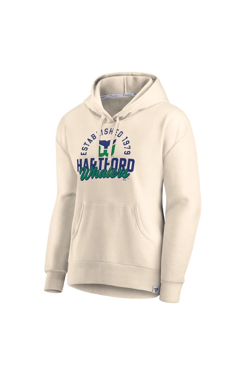 FANATICS Women's Fanatics Branded Cream Hartford Whalers Carry the Puck Pullover Hoodie Sweatshirt, Alternate, color, 