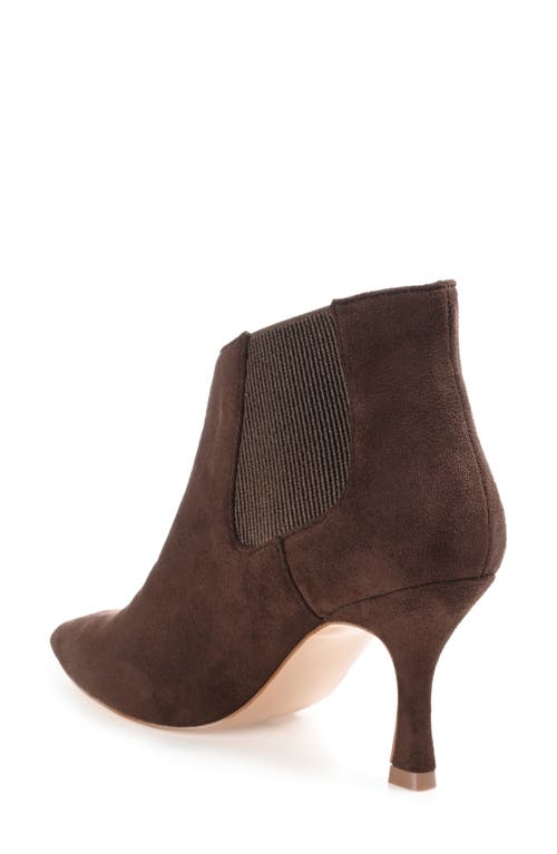 Journee Collection Elitta Vegan Leather Chelsea Bootie In Brown