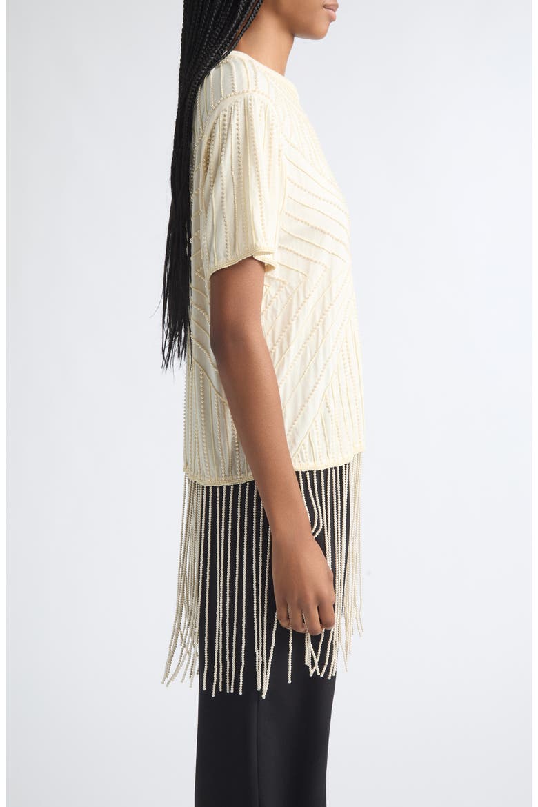 Carlotta Embroidered Fringe Top, Alternate, color, CREAM