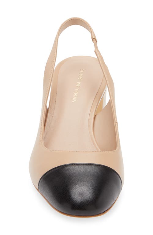 Stuart Weitzman Milla 55 Slingback Pump In Golden Beige/black