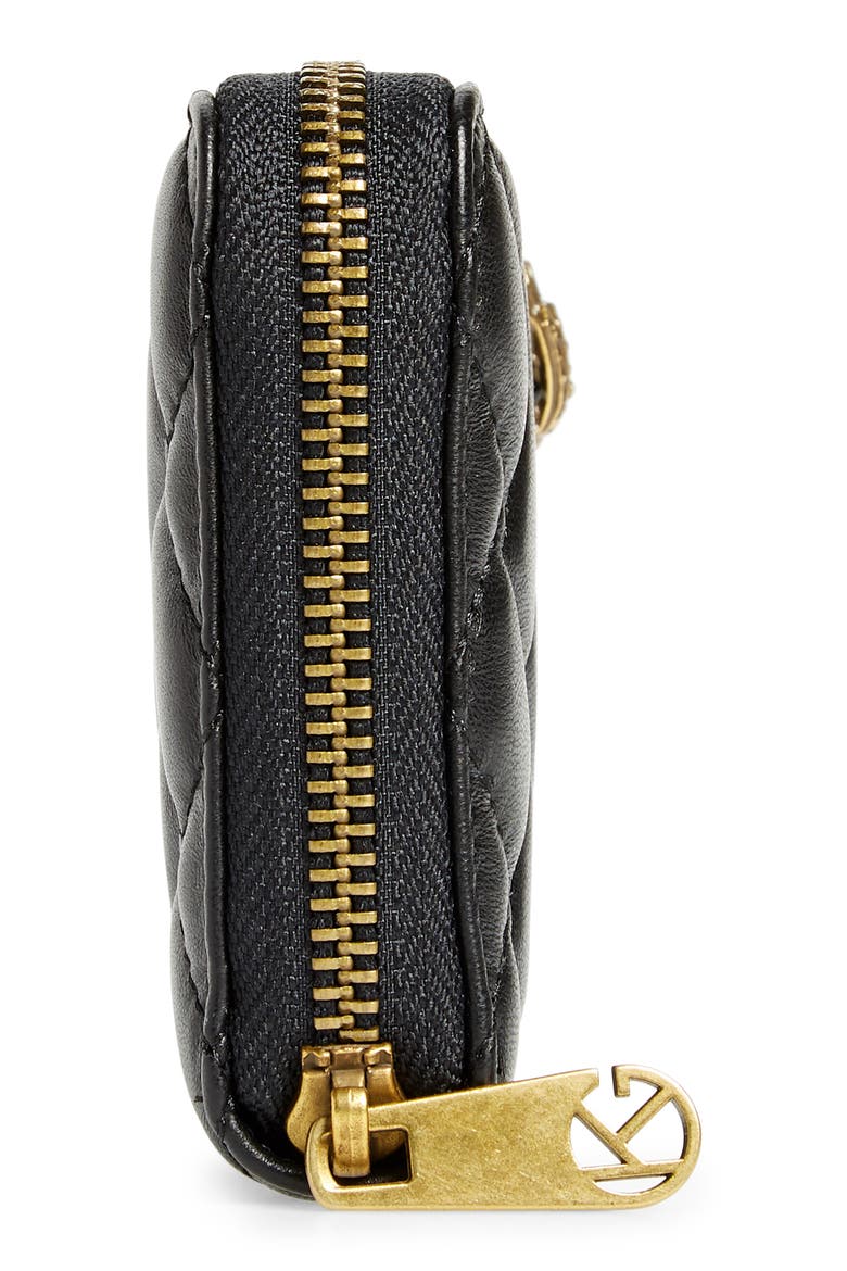 Eagle Leather Zip Around Wallet, Alternate, color, BLACK