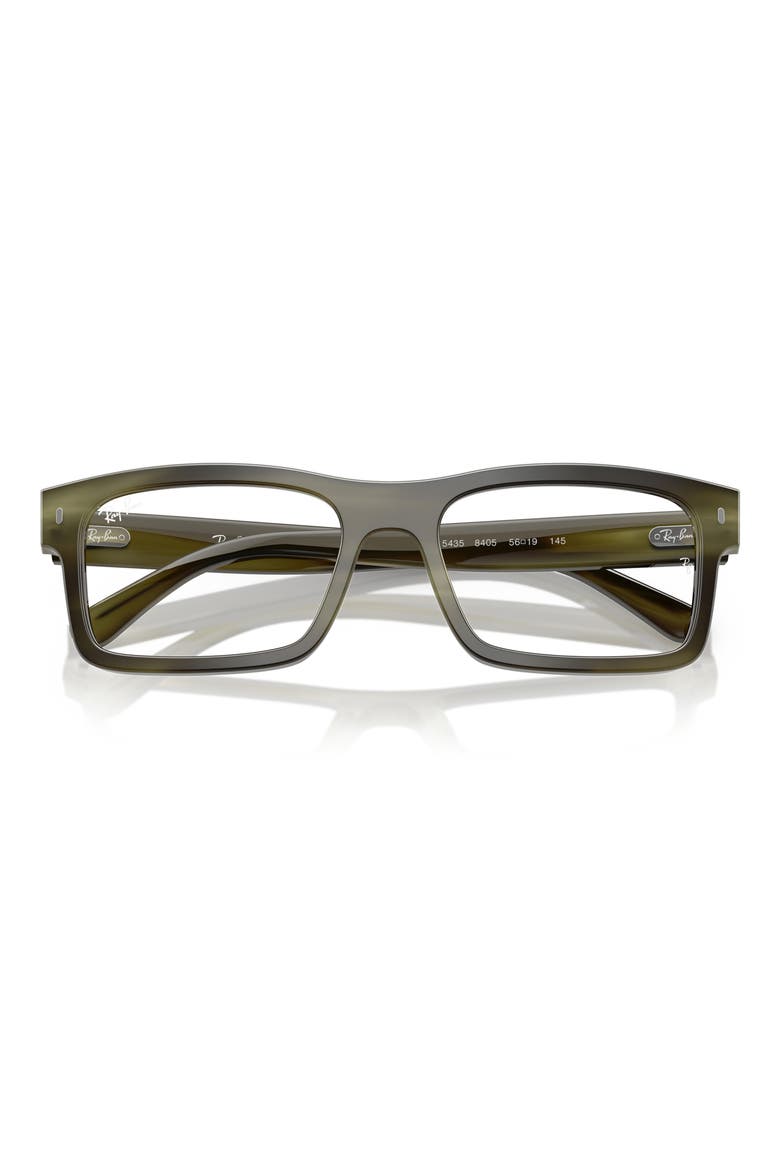 54mm Rectangular Optical Glasses, Alternate, color, GREEN HAVANA
