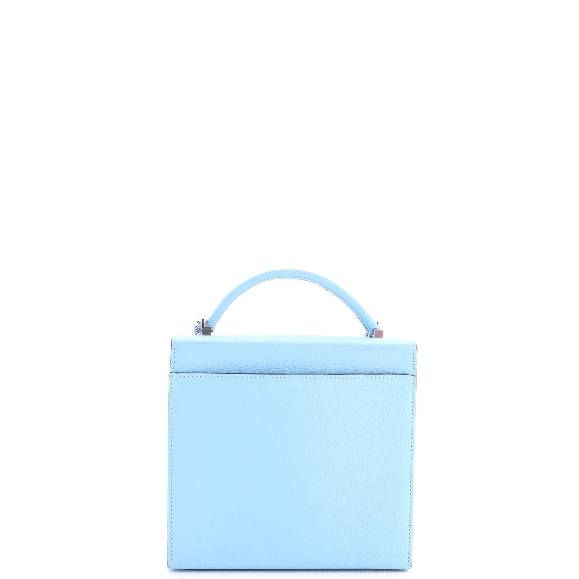 Cinhetic Top Handle Bag Chevre Mysore, Alternate, color, Blue