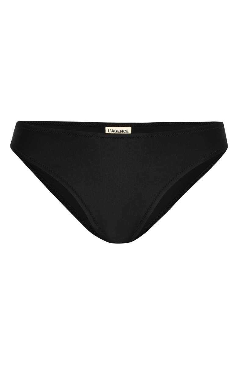 L'AGENCE Nicole Classic Bikini Bottoms, Alternate, color, Black