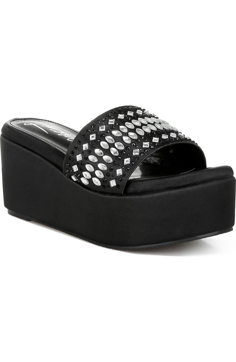 LONDON RAG Batanga Platform Wedge Sandal, Main, color, Black