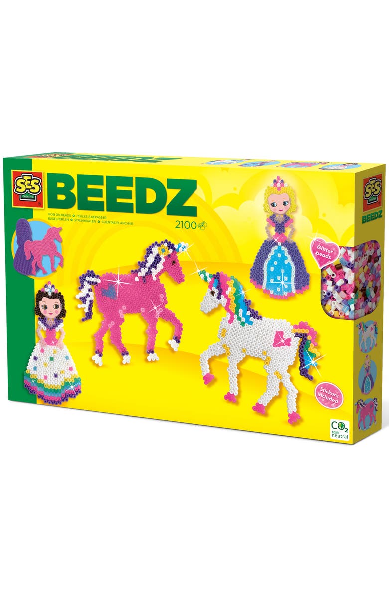 SES Creative Beedz Unicorns and Princesses Iron On Beads, Ages 5+, Main, color, Multicolored
