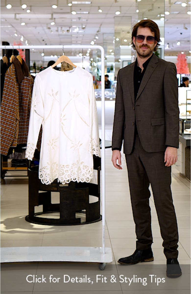 Amberg Cotton & Linen Eylet Minidress, sales video thumbnail