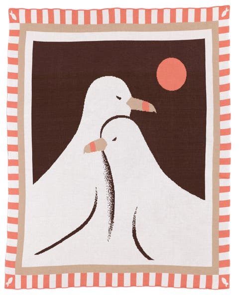 Lovebirds Knit Throw Blanket