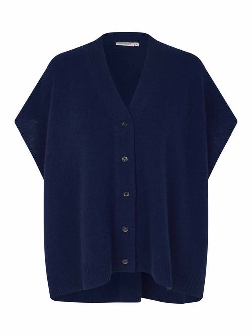 Masai Copenhagen Malucanne Short Sleeve V-neck Cardigan In Blue