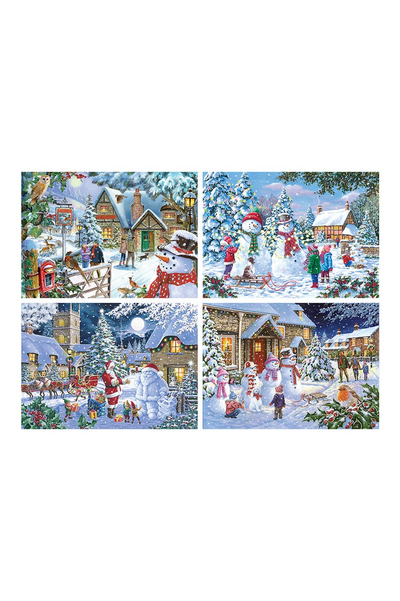 Let it Snow Assorted 4-Pack 500-Piece Jigsaw Puzzles, Alternate, color, NONE