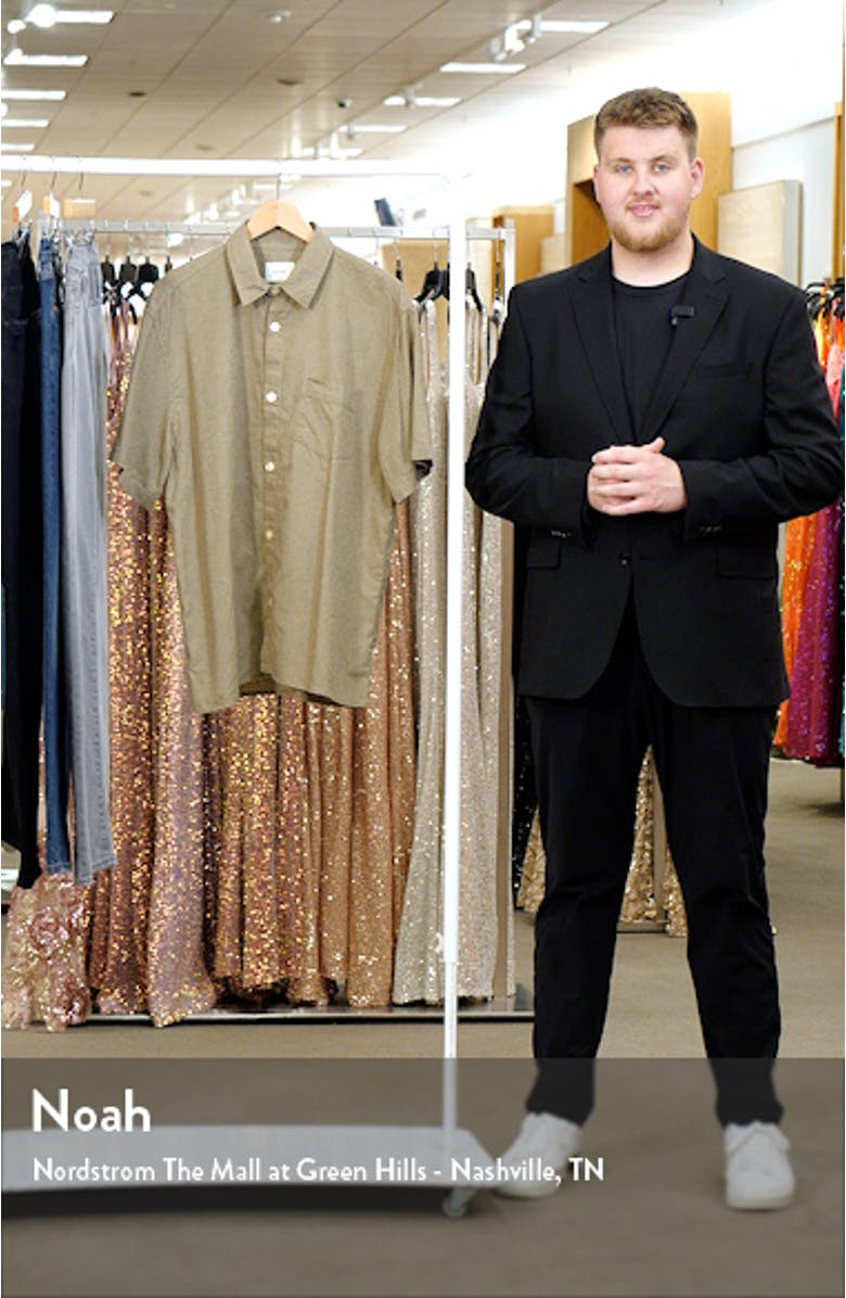 Serene Cotton & Linen Short Sleeve Button-Up Shirt, sales video thumbnail