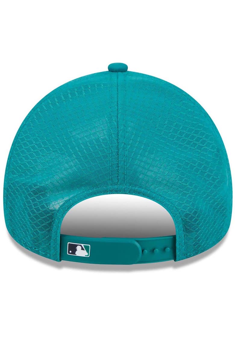 Men's New Era Teal Seattle Mariners 2026 Batting Practice Apex 9FORTY Adjustable Trucker Hat, Alternate, color, Teal