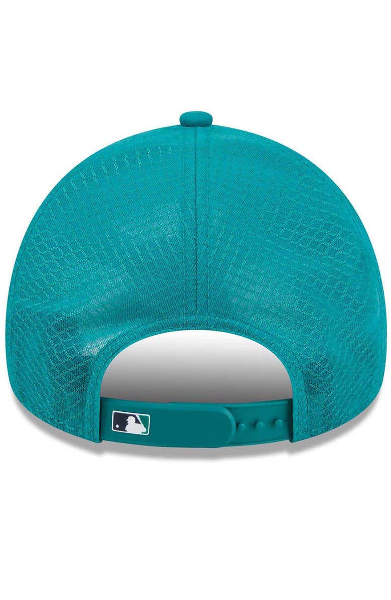 New Era Men's New Era Teal Seattle Mariners 2026 Batting Practice Apex 9FORTY Adjustable Trucker Hat, Alternate, color, Teal