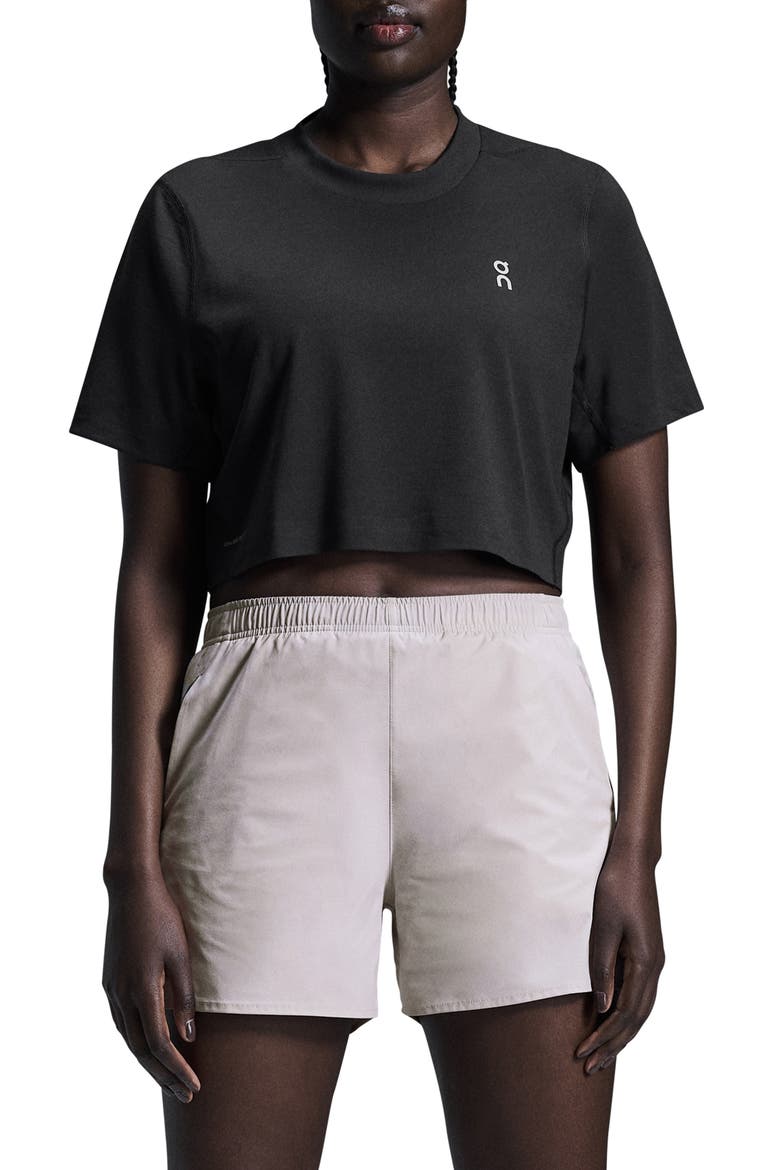 Train-T Crop Top, Main, color, BLACK